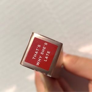 NWT - Patrick Ta that’s why she’s late lip crayon